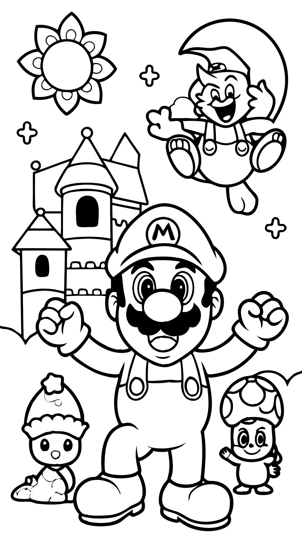 Páginas para colorear de Mario